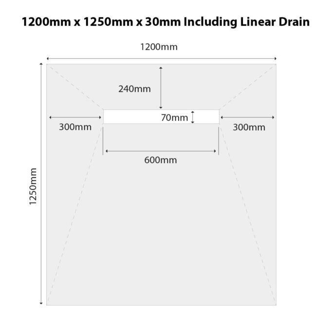 1200 x 1250 Shower Tray