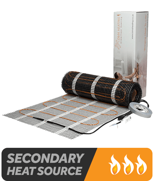 Electric Underfloor Heating Mat - Suitable as a secondary heat source