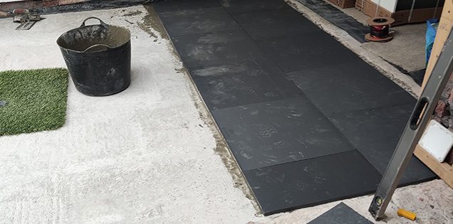 Preparation for installing underfloor heating under tiles
