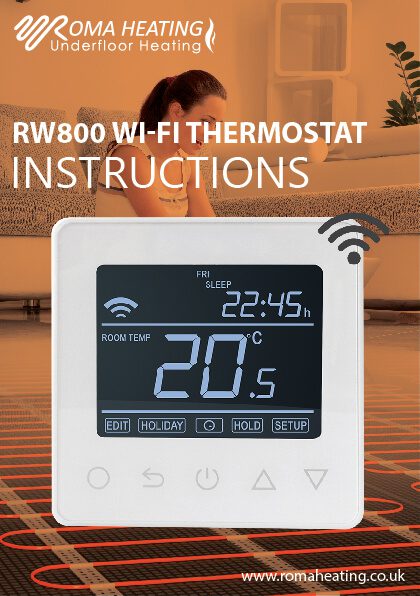 RW800 Thermostat Instructions